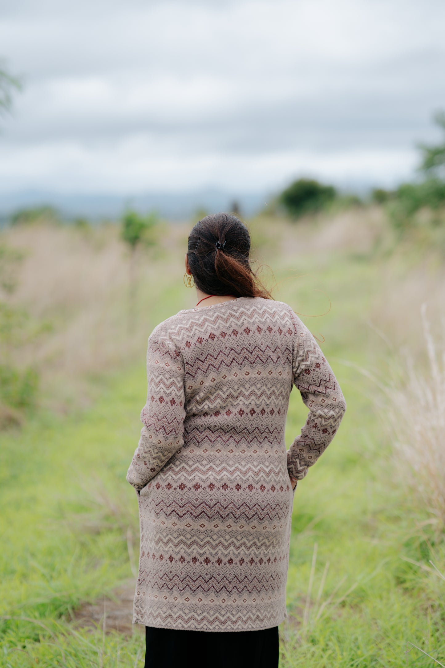 Heritage Zigzag Longline Cardigan