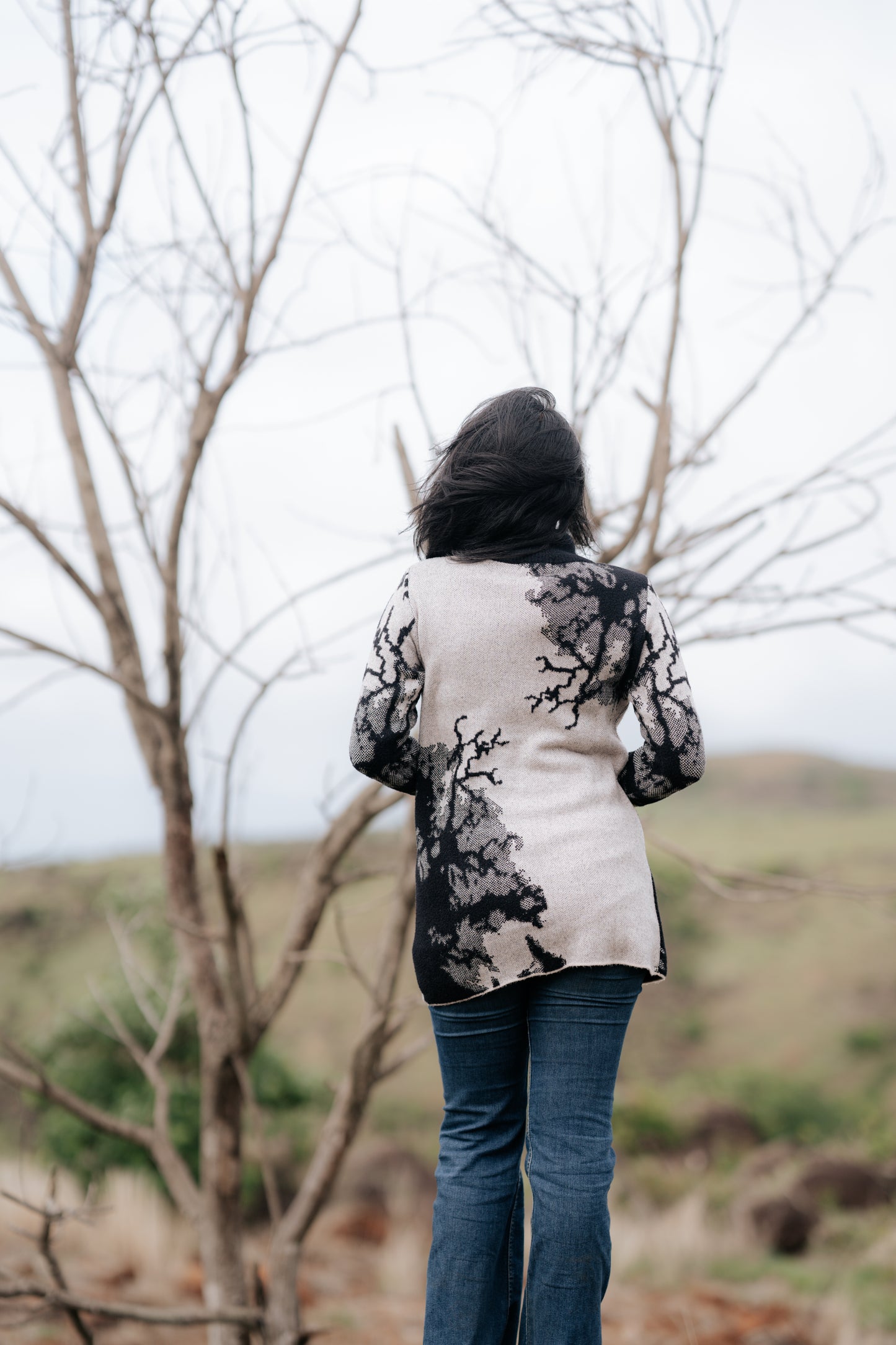 The Monochrome Flow Knit Cardigan