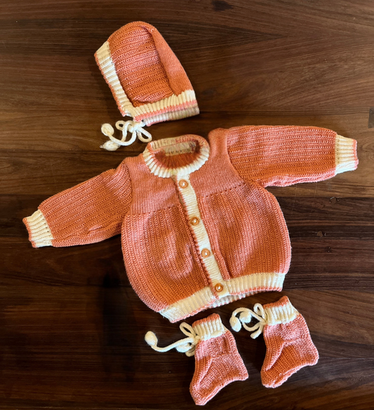 Peachy Pink 3-Piece Baby Set
