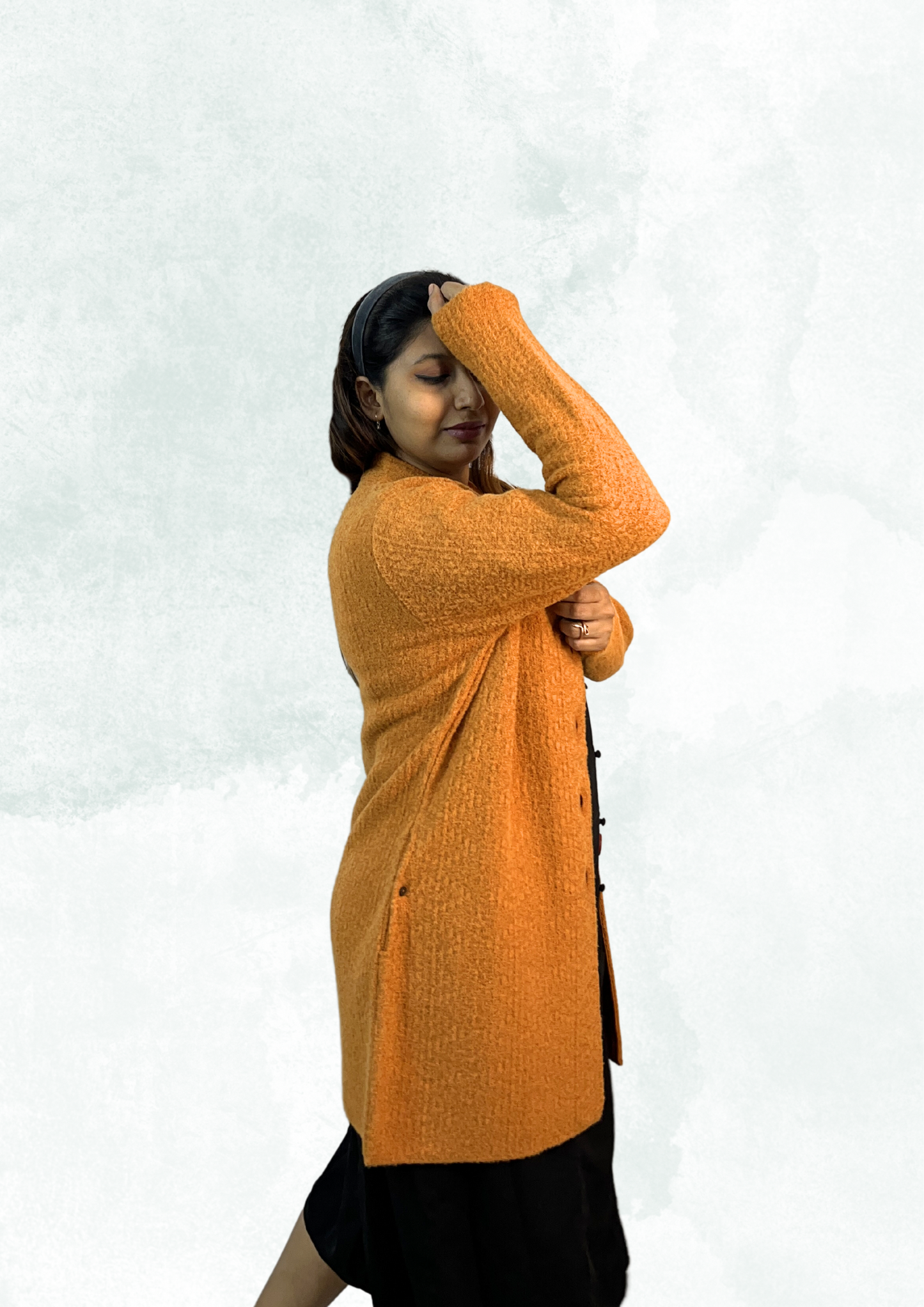 Women's Woolen Long Sweater – Amber