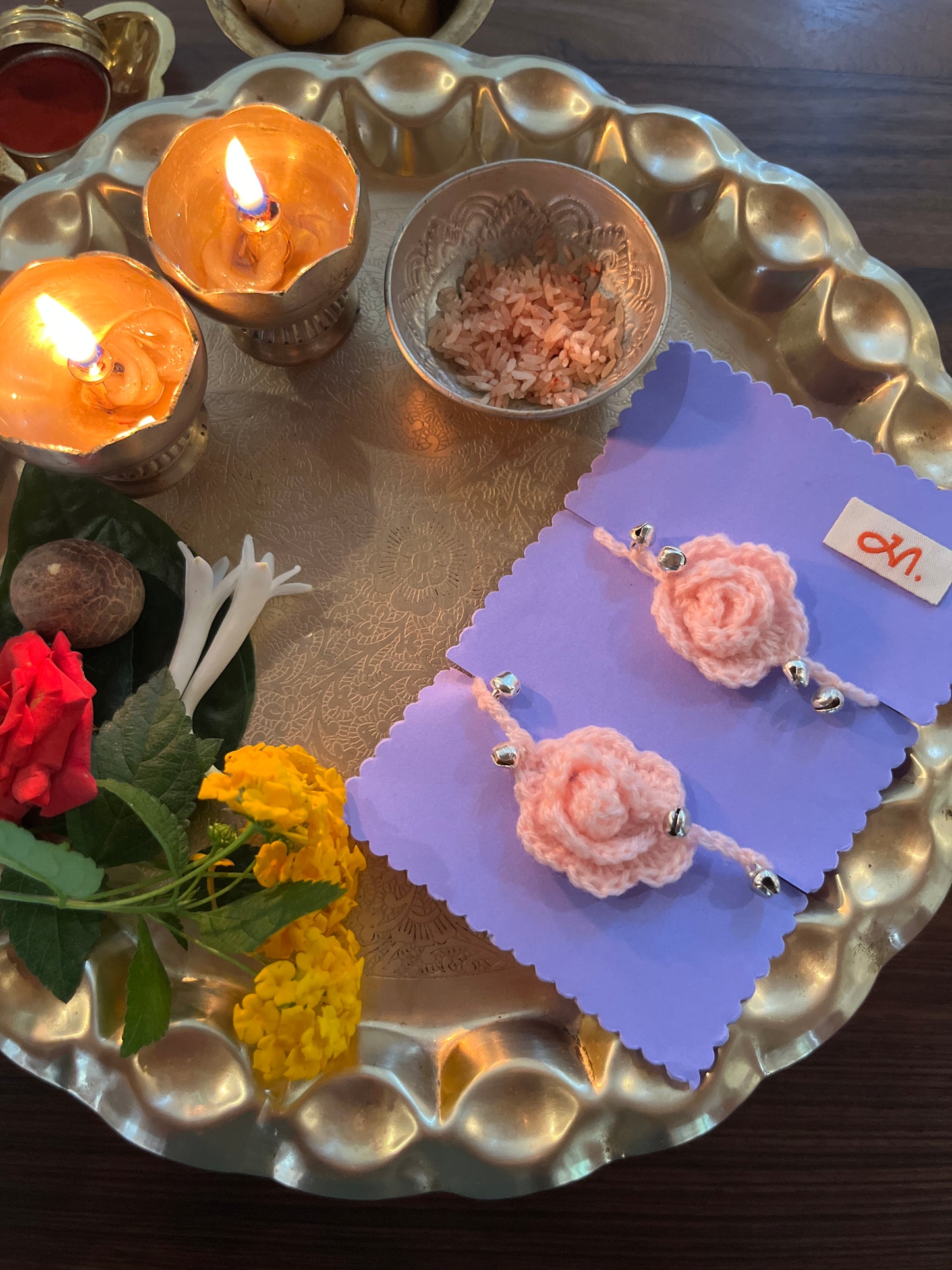 Pastel Woollen Rakhi Sets