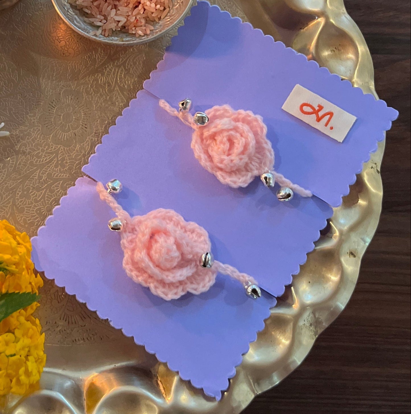 Pastel Woollen Rakhi Sets