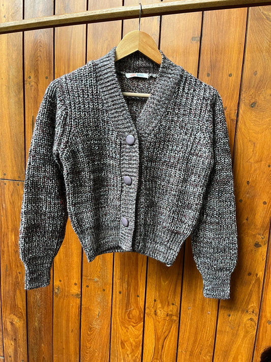 Charcoal Mélange Sweater Top