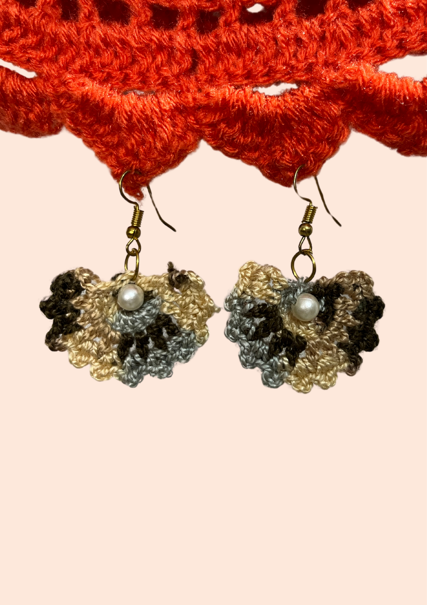 Flutter Pearl Crochet Earrings
