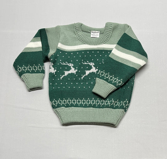 Winter Wonderland Reindeer Knit Sweater for Kids