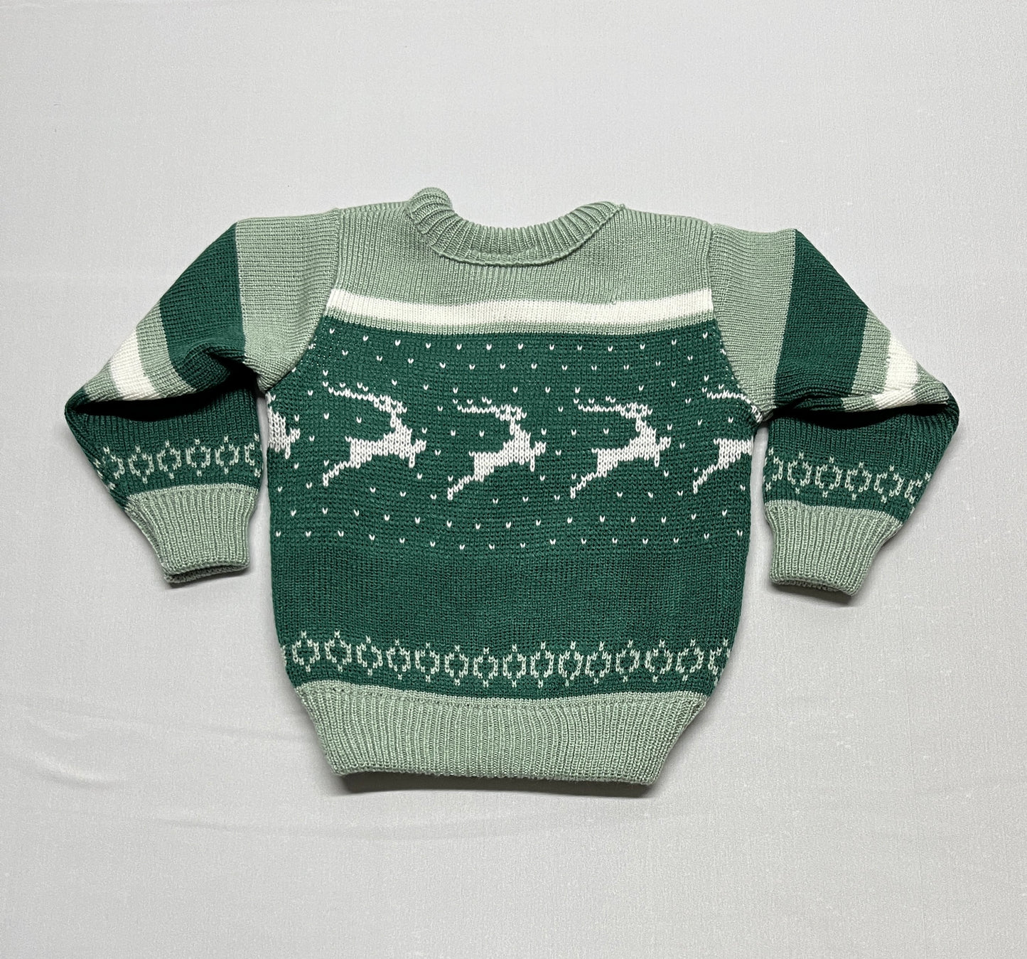 Winter Wonderland Reindeer Knit Sweater for Kids