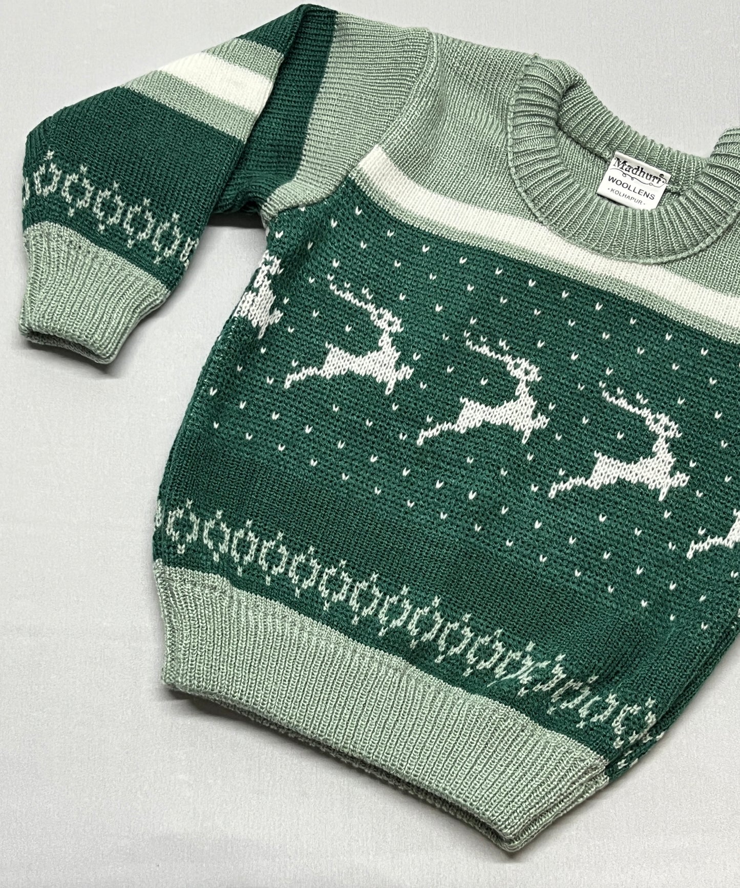 Winter Wonderland Reindeer Knit Sweater for Kids