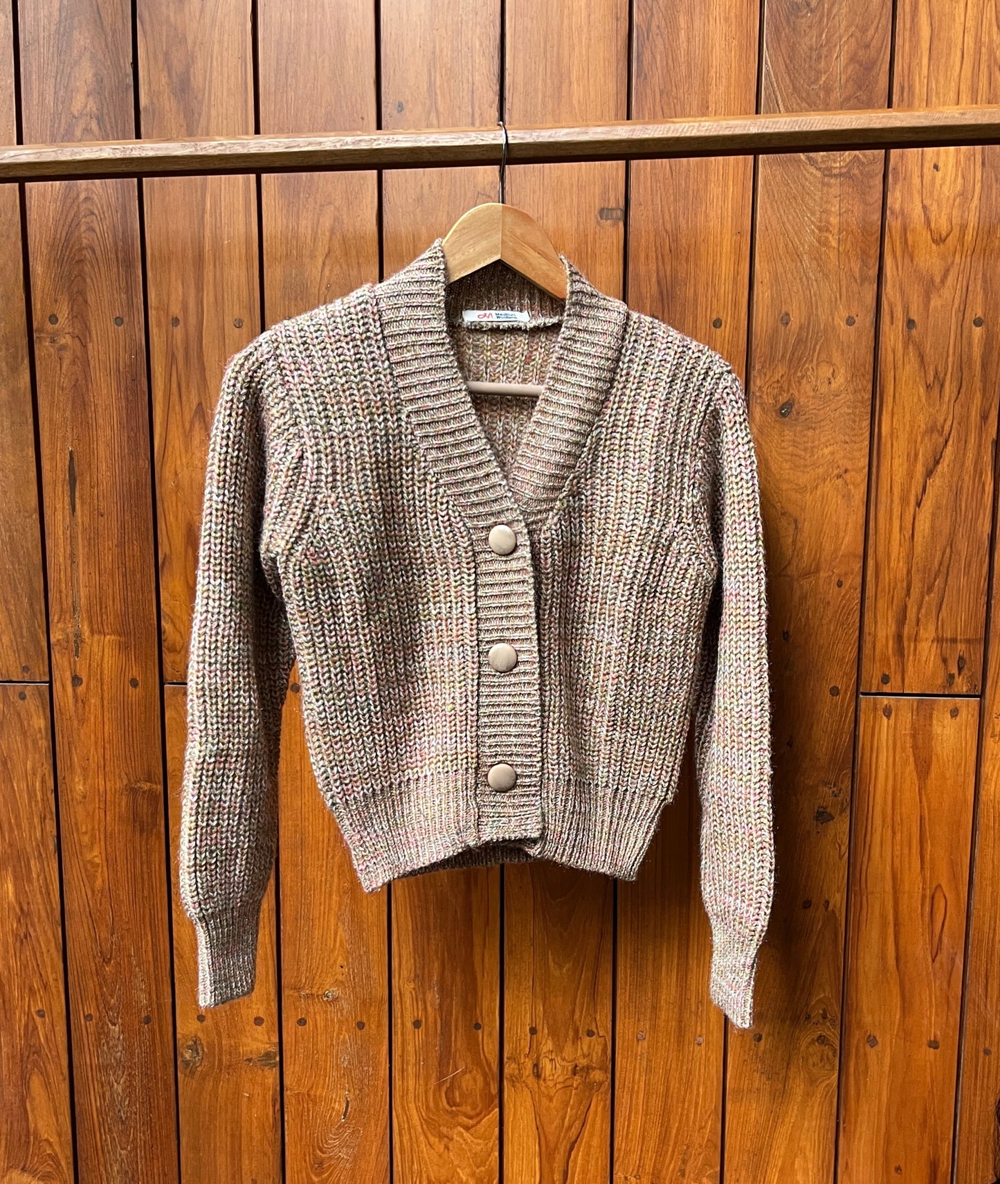 Beige Mélange Sweater Top