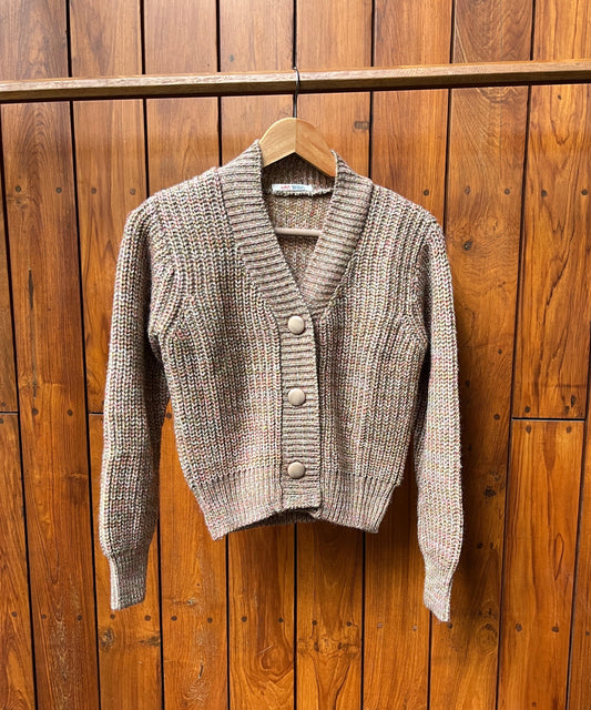 Beige Mélange Sweater Top