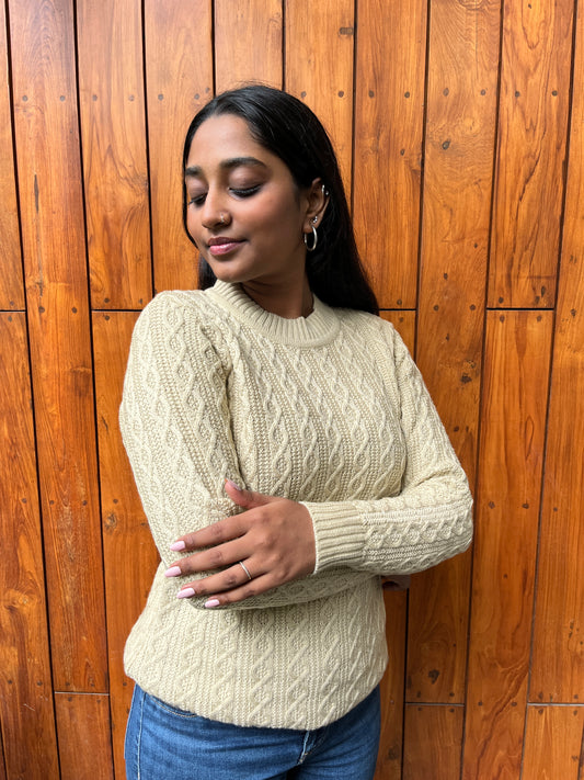 Soft Oatmeal Knit Top